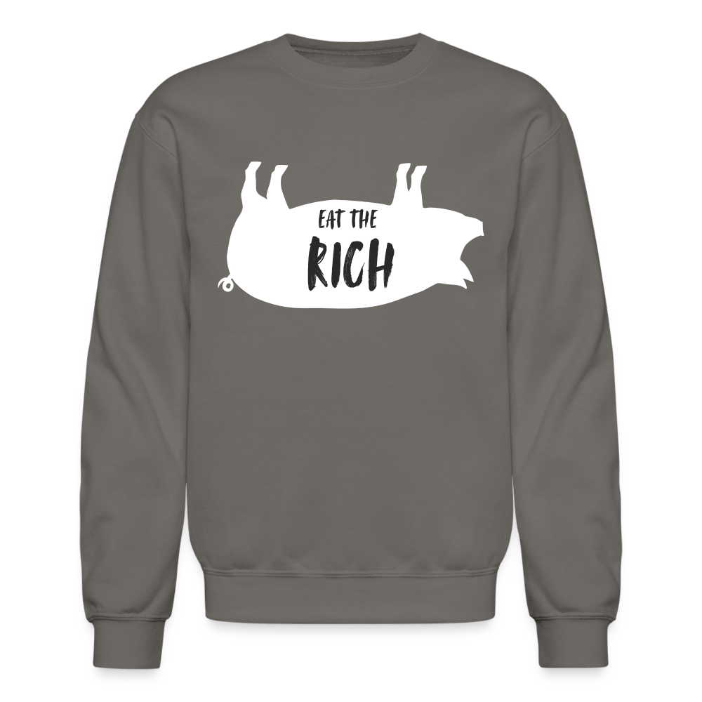 Eat The Rich Crewneck Sweatshirt - asphalt gray