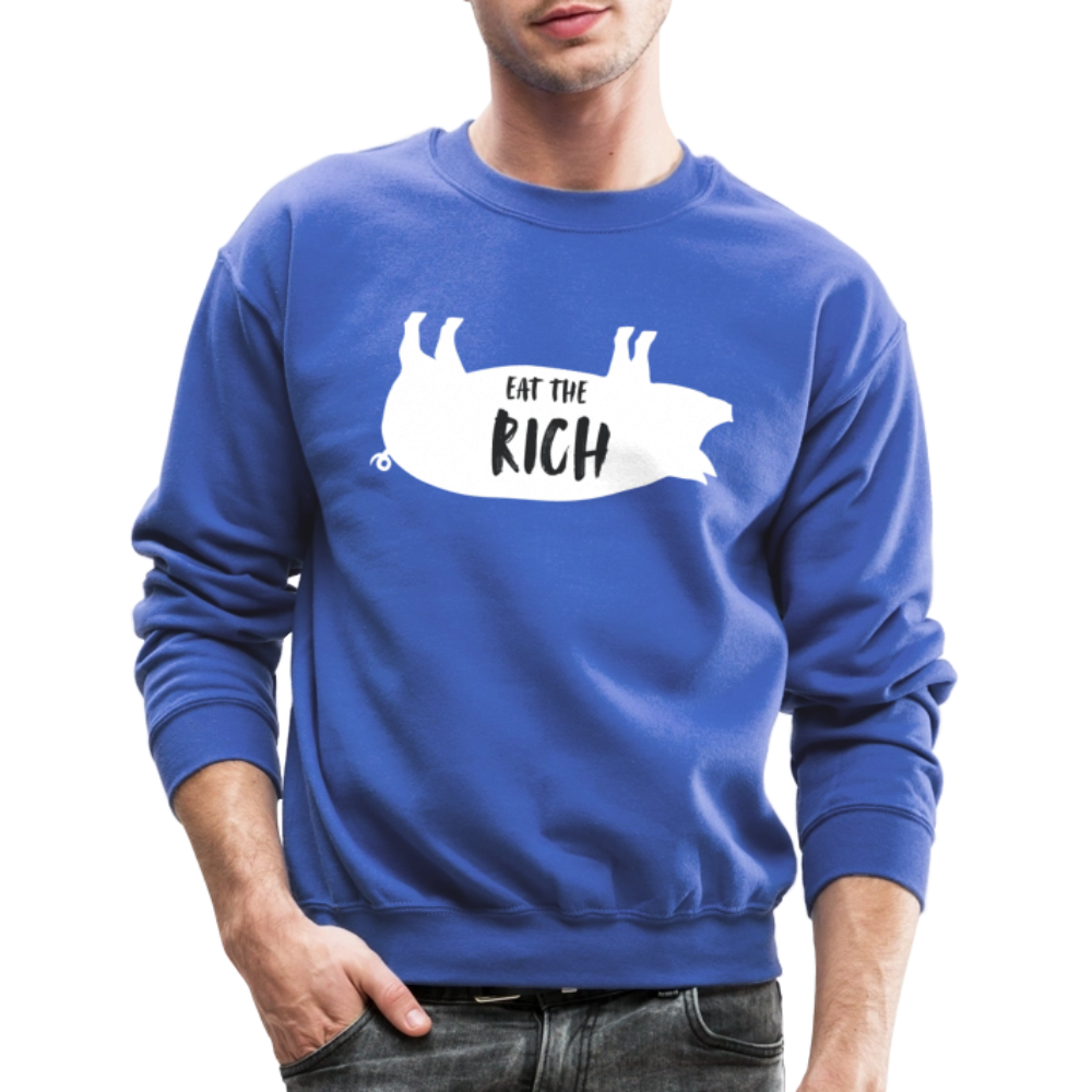 Eat The Rich Crewneck Sweatshirt - royal blue