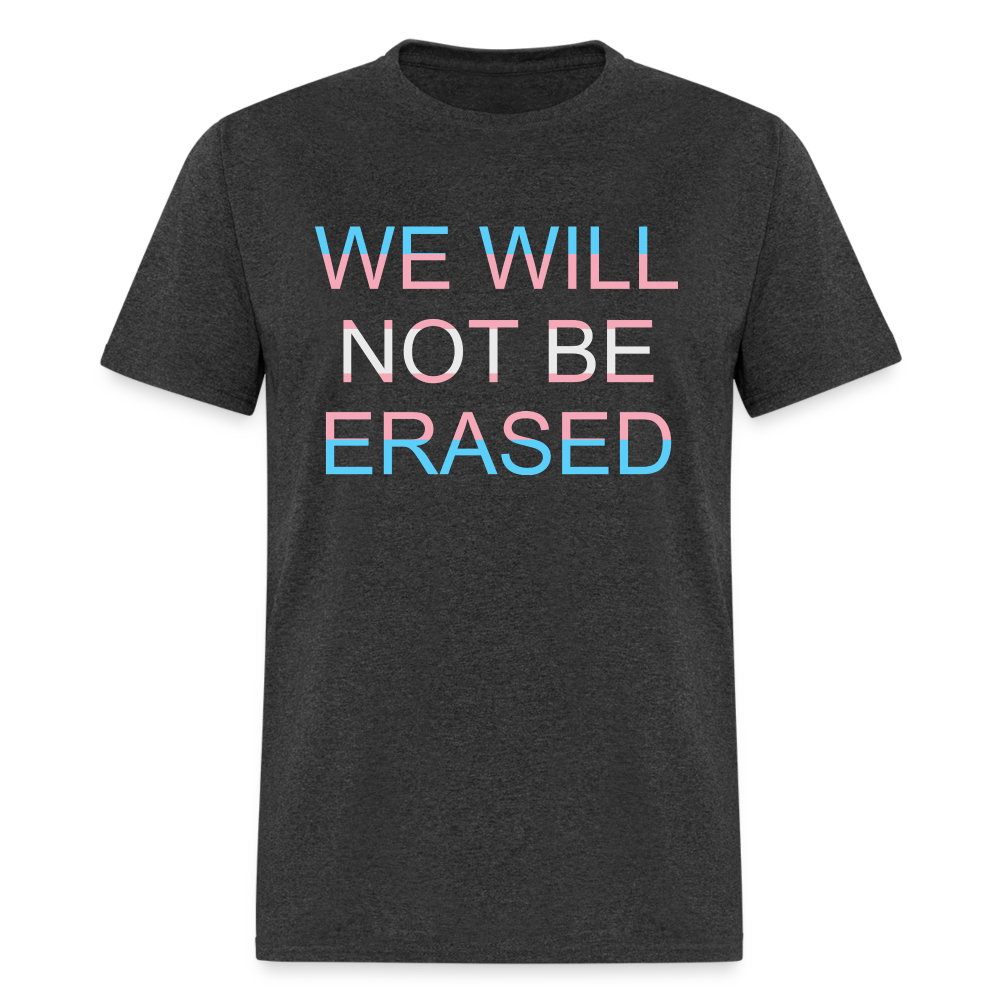 No Erasure Charity Tee - heather black