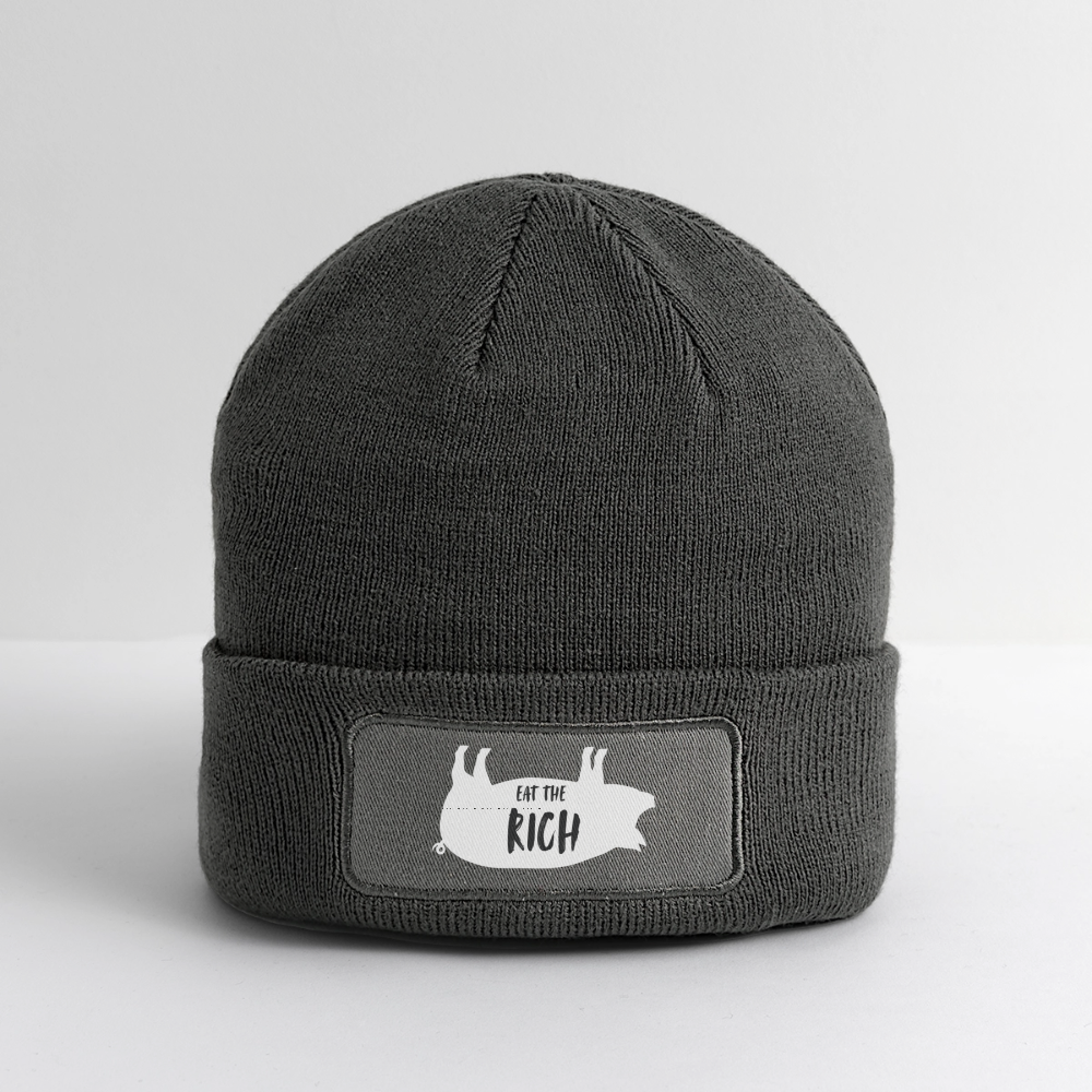 Eat The Rich Beanie - charcoal grey