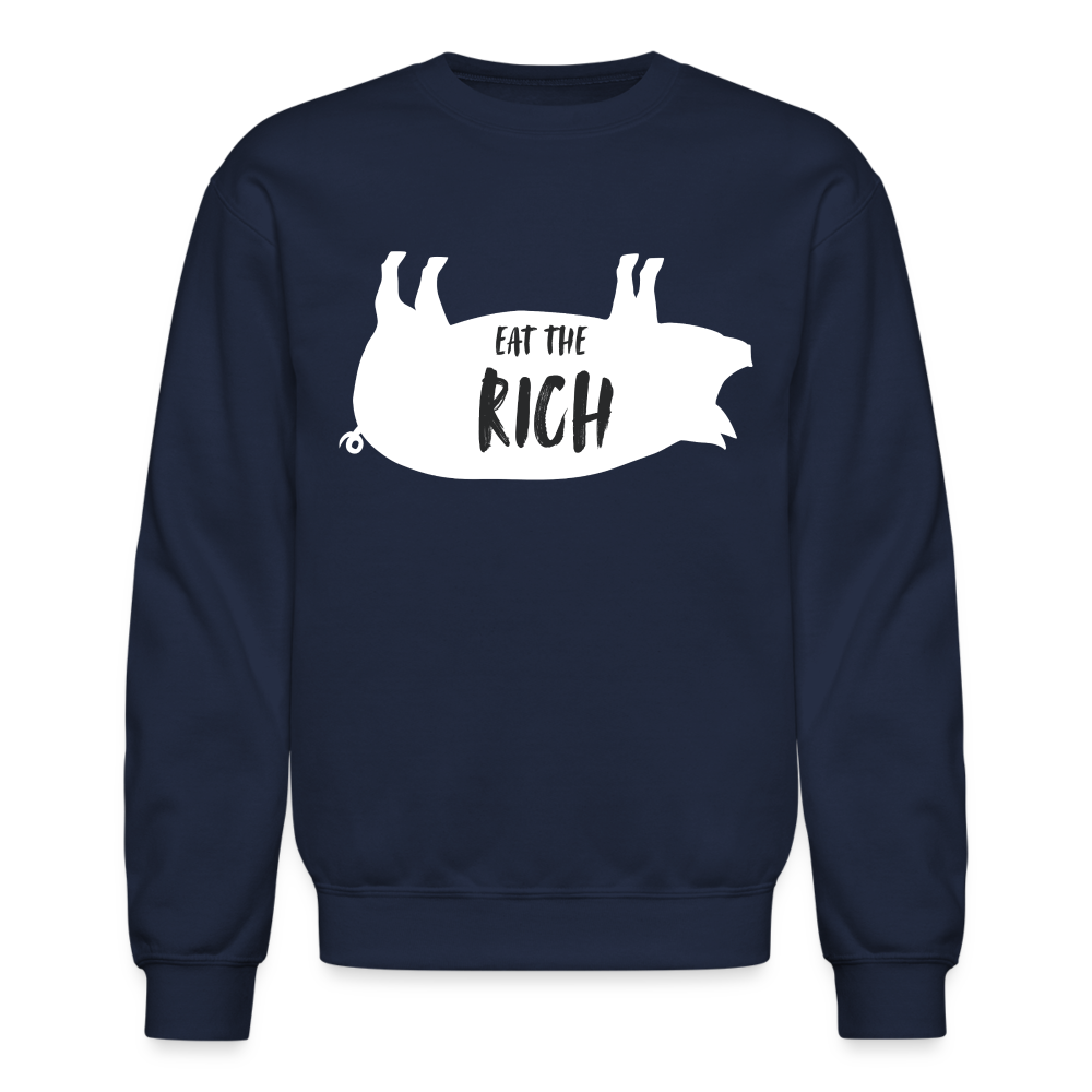 Eat The Rich Crewneck Sweatshirt - navy