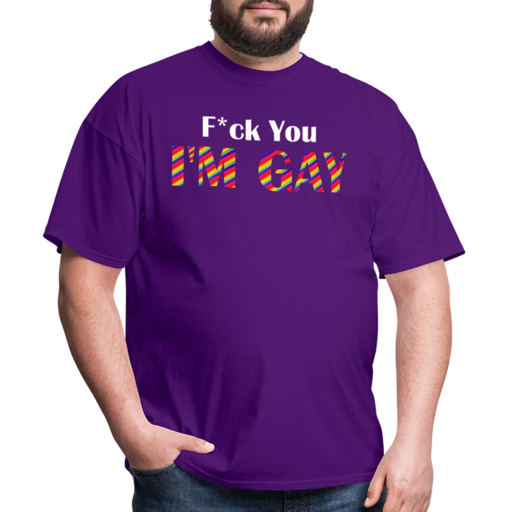 F You I'm Gay Tee - purple