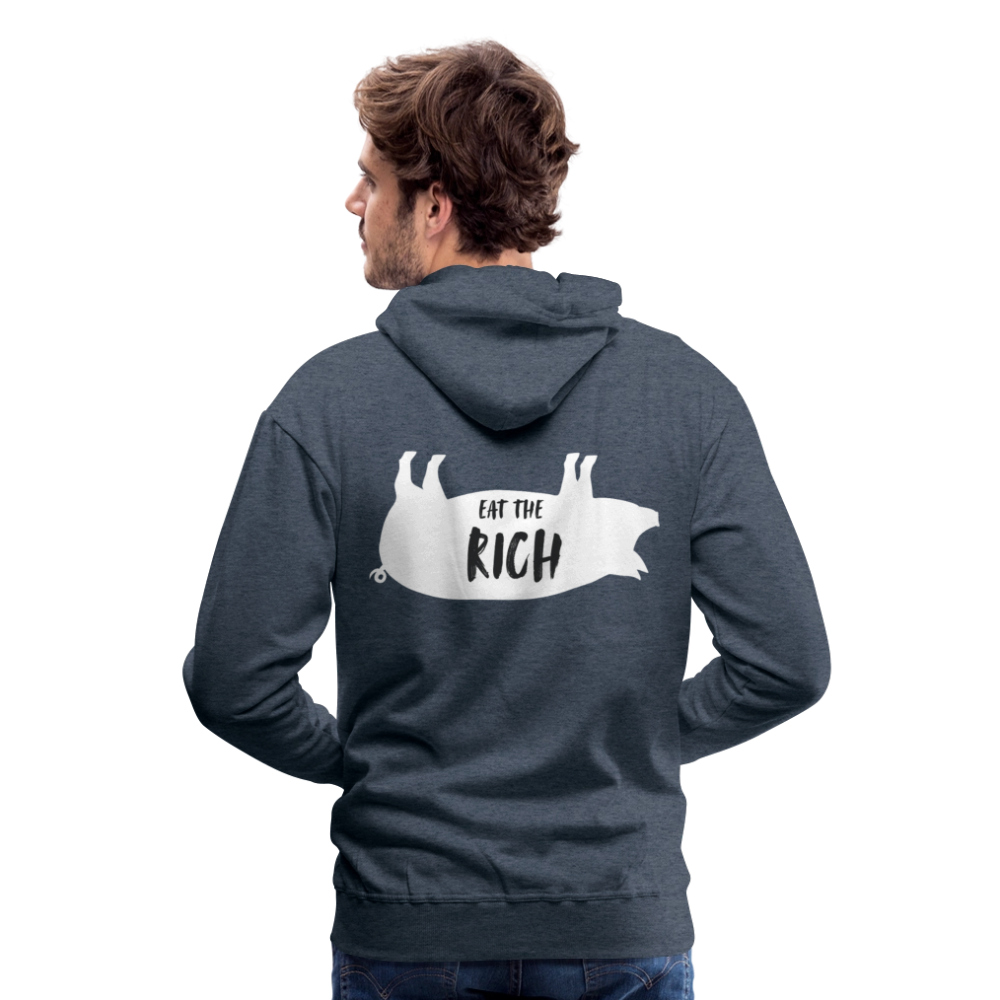 Eat The Rich Hoodie - heather denim