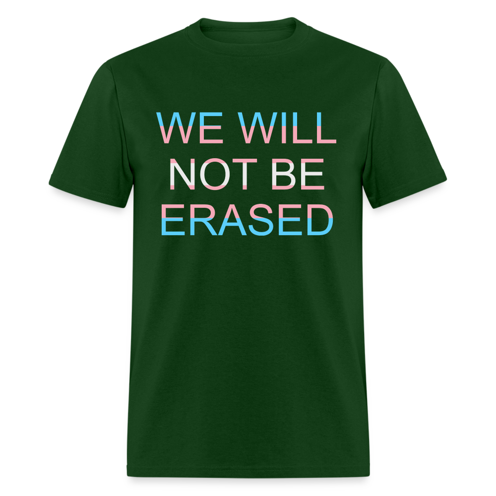 No Erasure Charity Tee - forest green