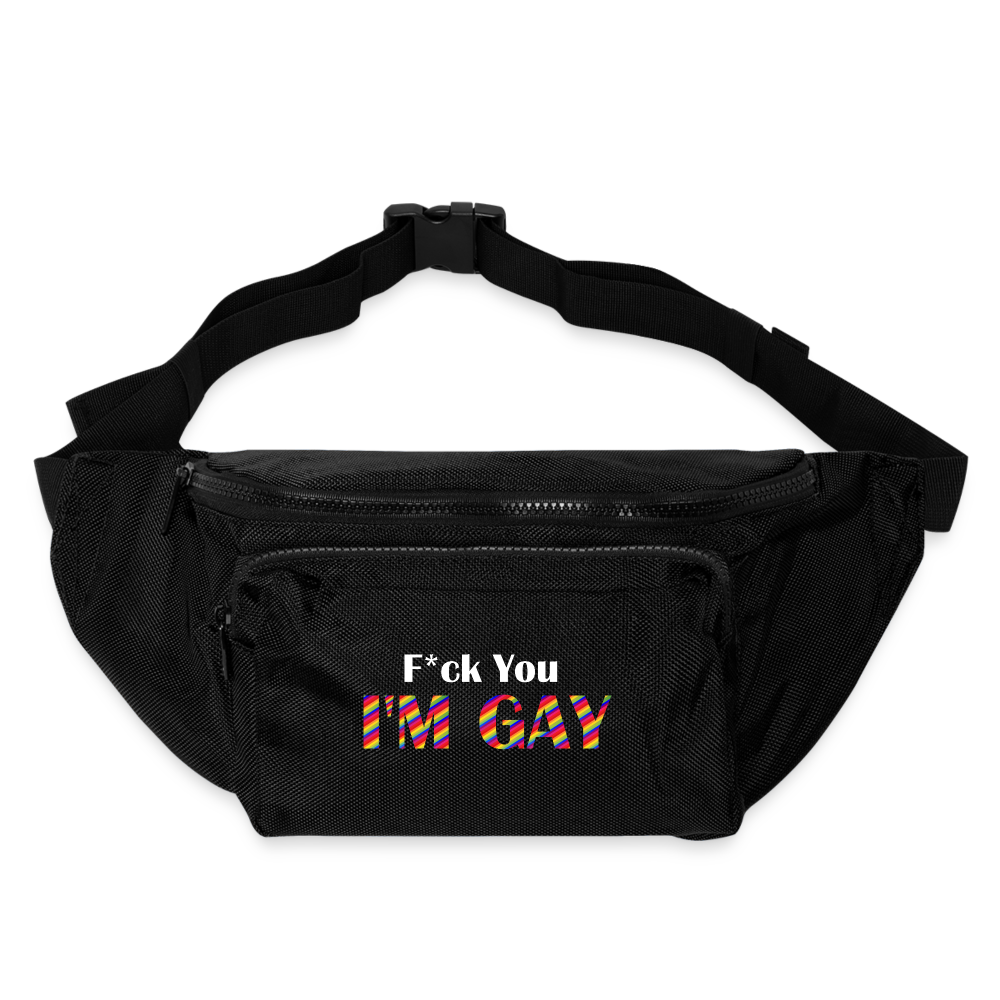 F You I'm Gay Crossbody Bag - black