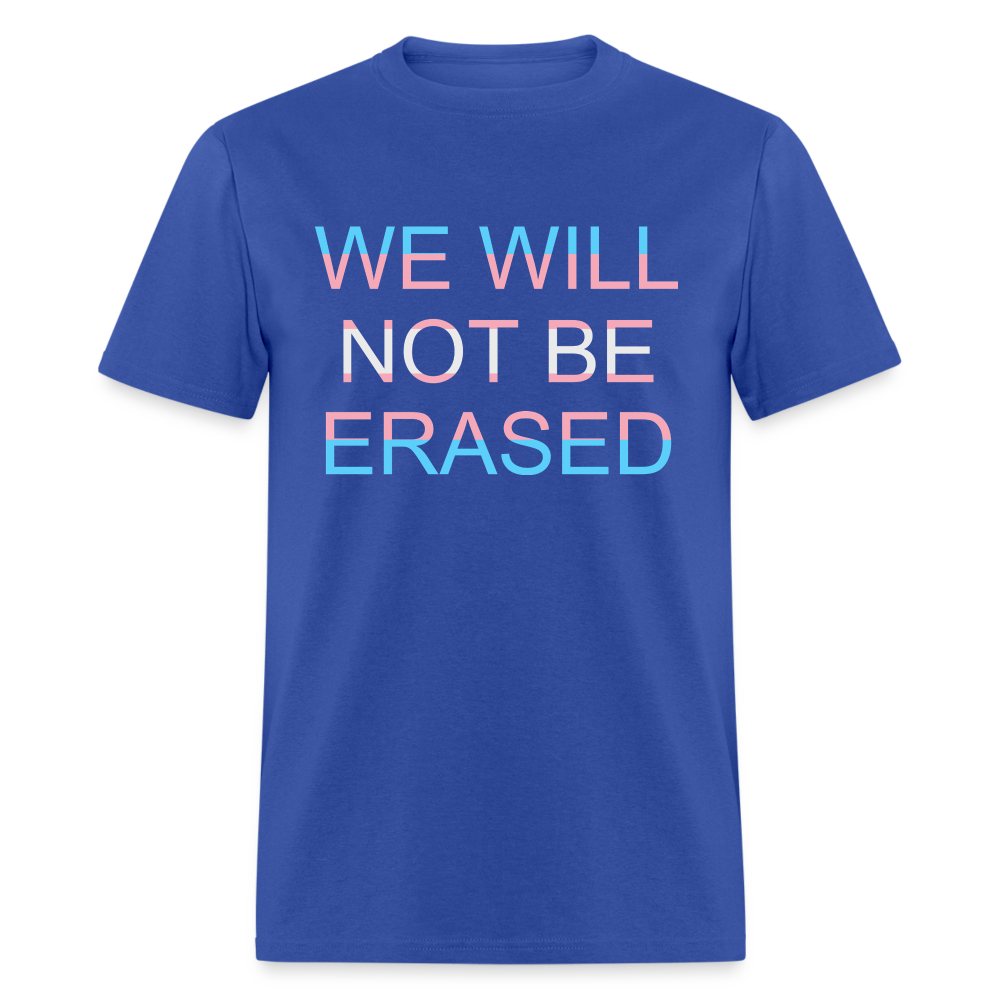 No Erasure Charity Tee - royal blue