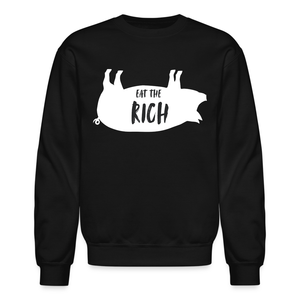 Eat The Rich Crewneck Sweatshirt - black