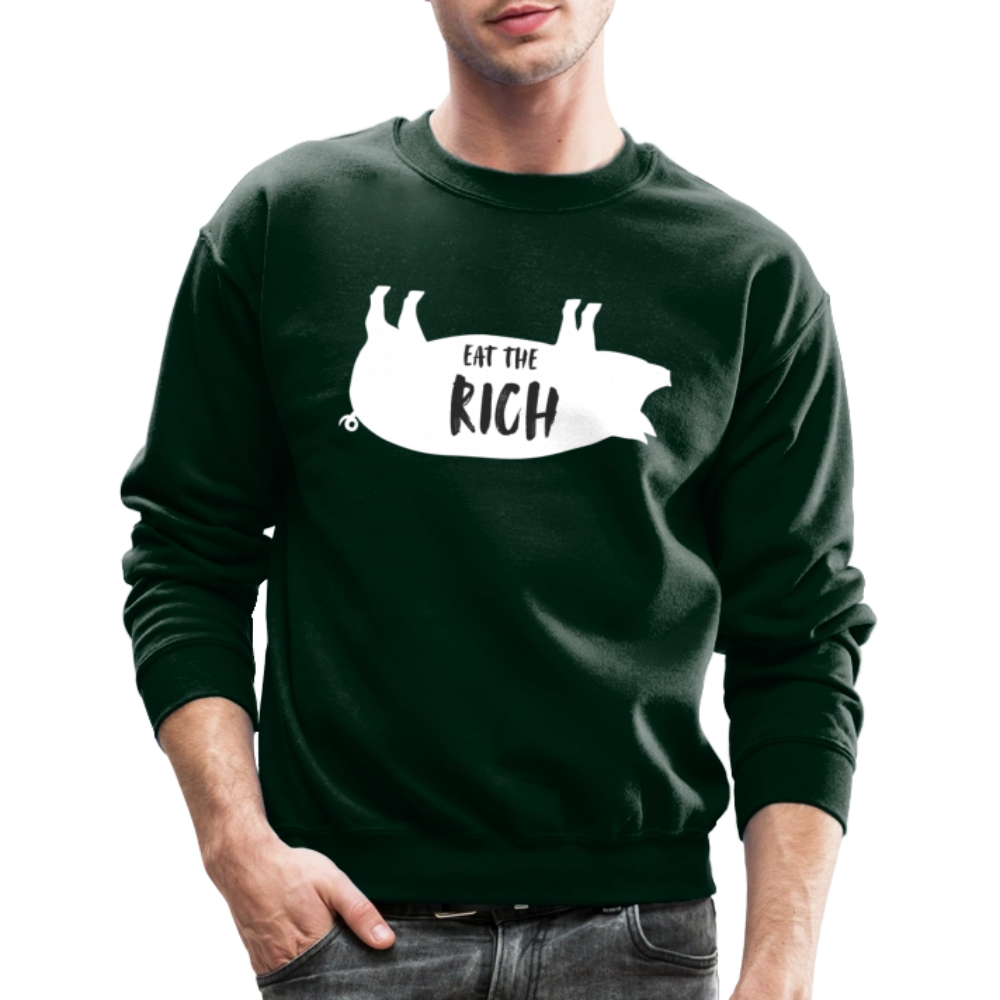 Eat The Rich Crewneck Sweatshirt - forest green