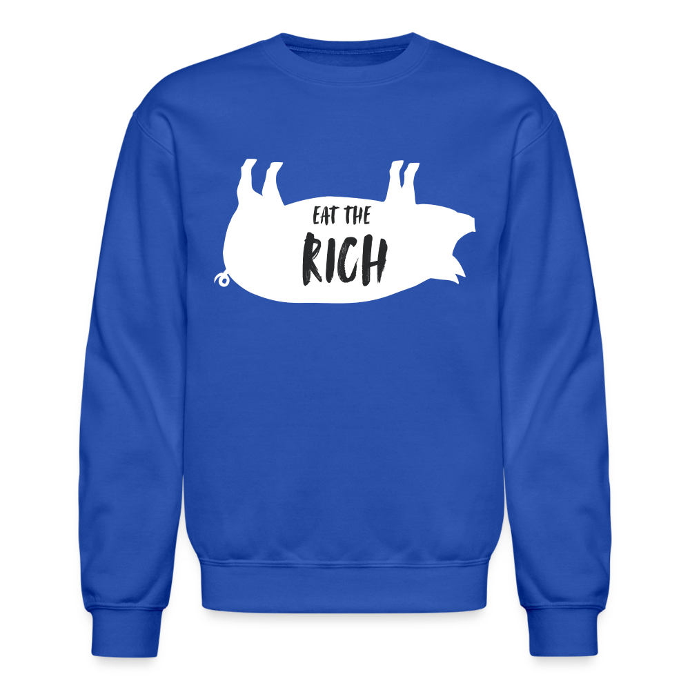 Eat The Rich Crewneck Sweatshirt - royal blue