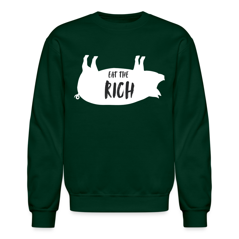 Eat The Rich Crewneck Sweatshirt - forest green