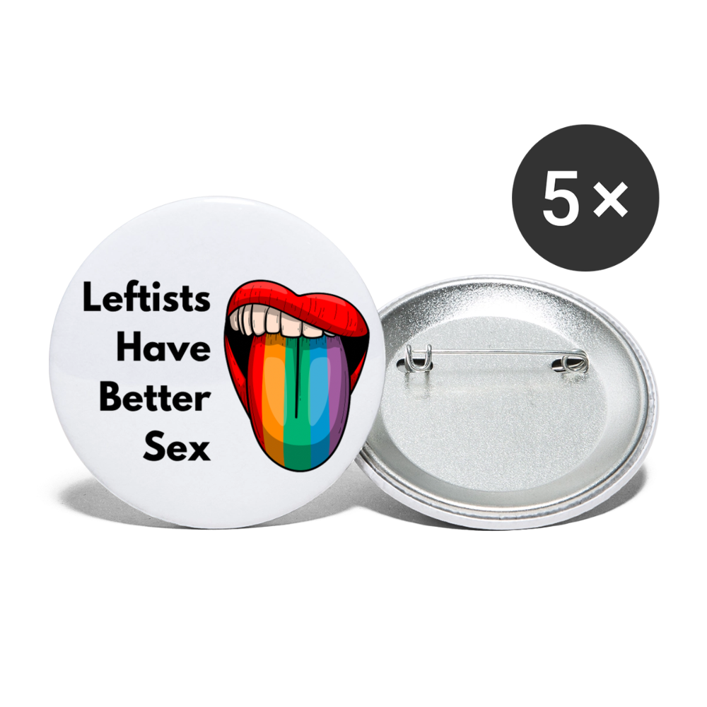 Better Sex Buttons large 2.2'' (5-pack) - white