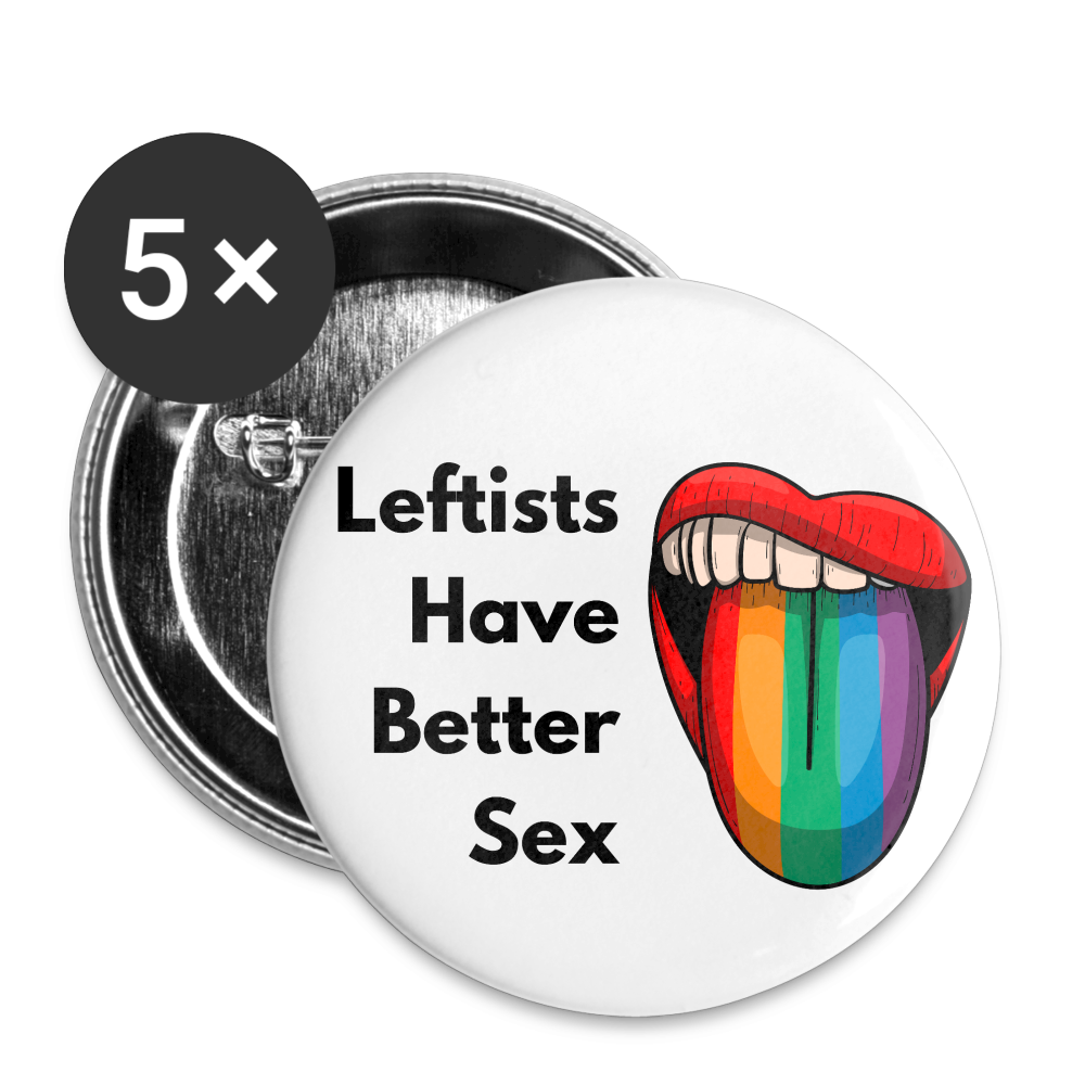 Better Sex Buttons large 2.2'' (5-pack) - white