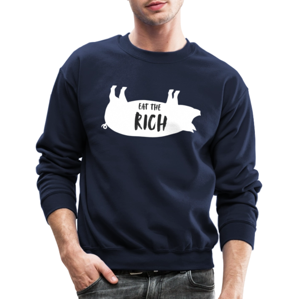 Eat The Rich Crewneck Sweatshirt - navy