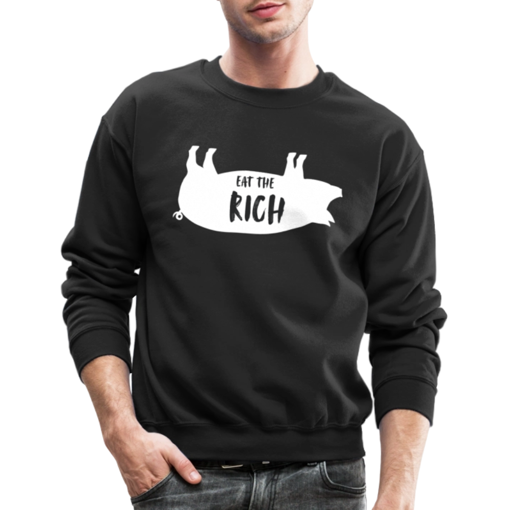 Eat The Rich Crewneck Sweatshirt - black