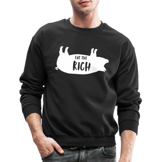 Eat The Rich Crewneck Sweatshirt - black